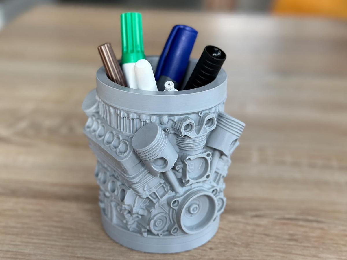 Engine Pencil Holder - Raised Piston Design