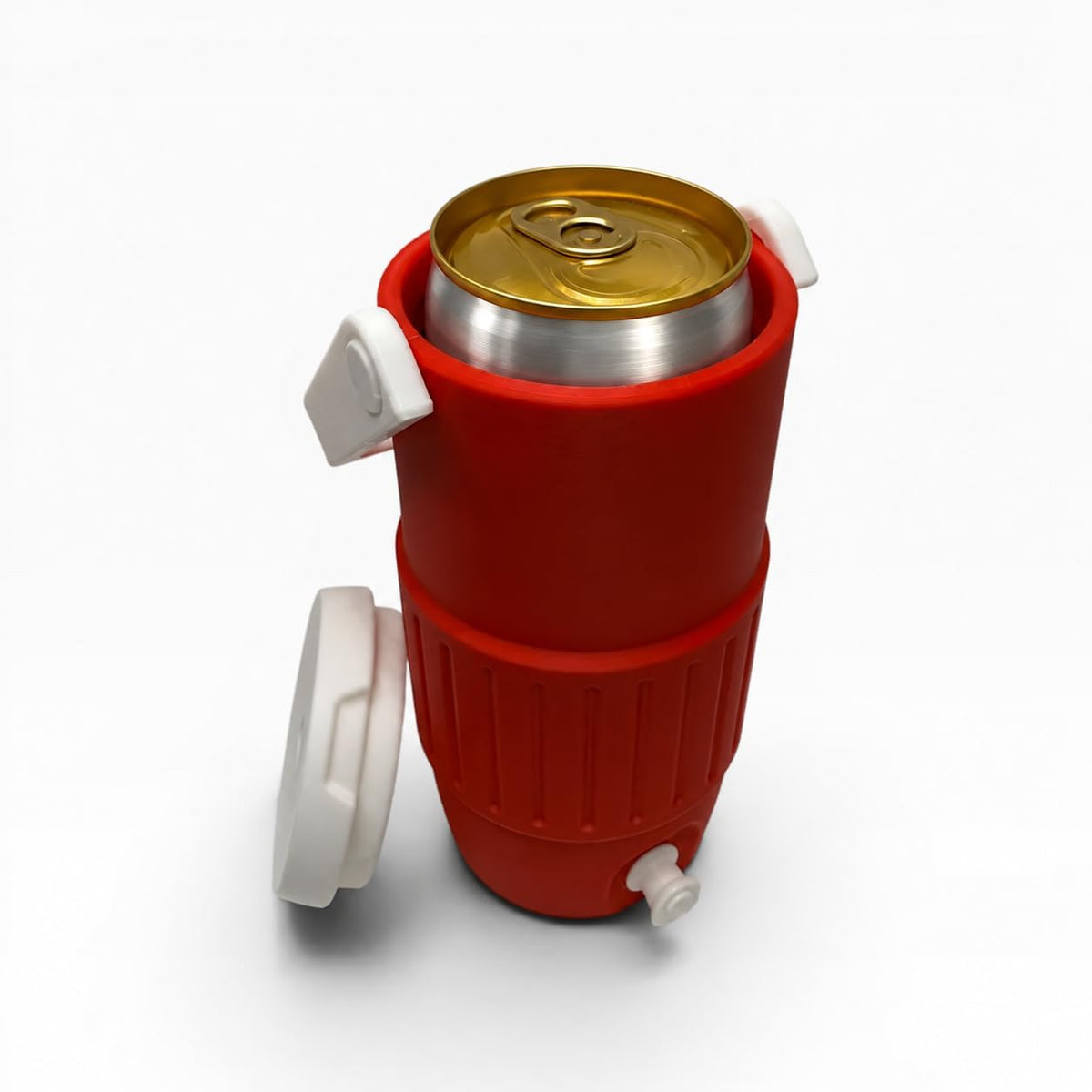 12 oz Slim Can Holder - Pivoting Handle and Lid