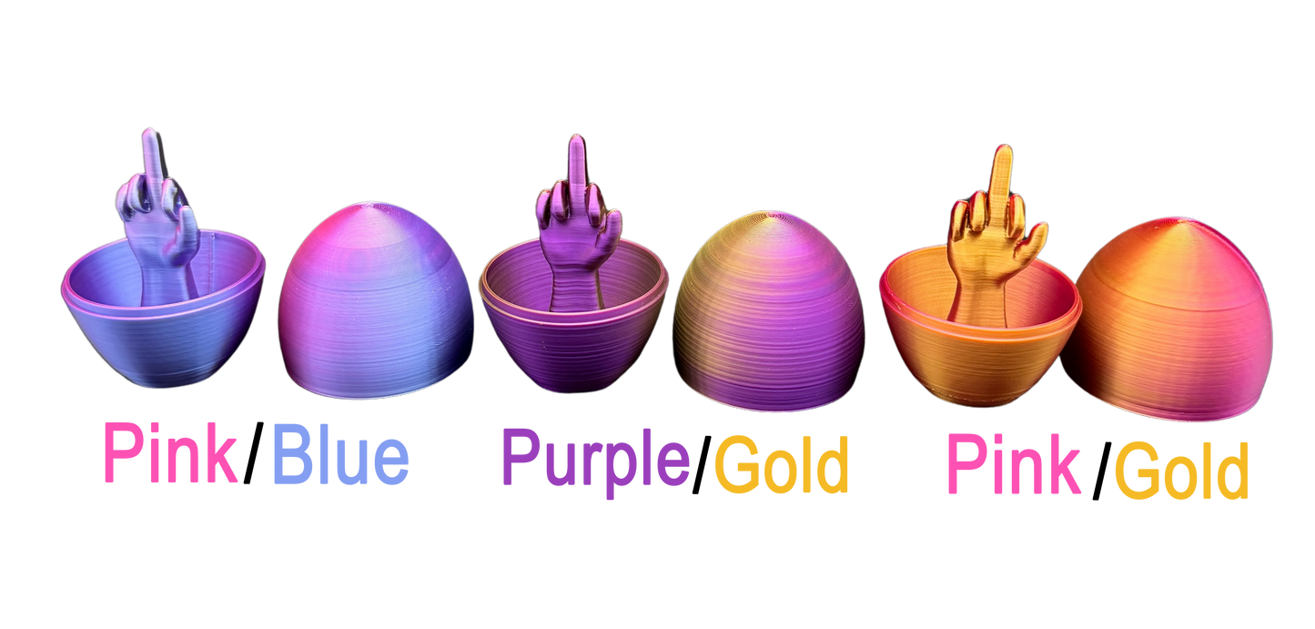 6 Pack of Silk Middle Finger Easter Eggs - Easter Gag Gifts