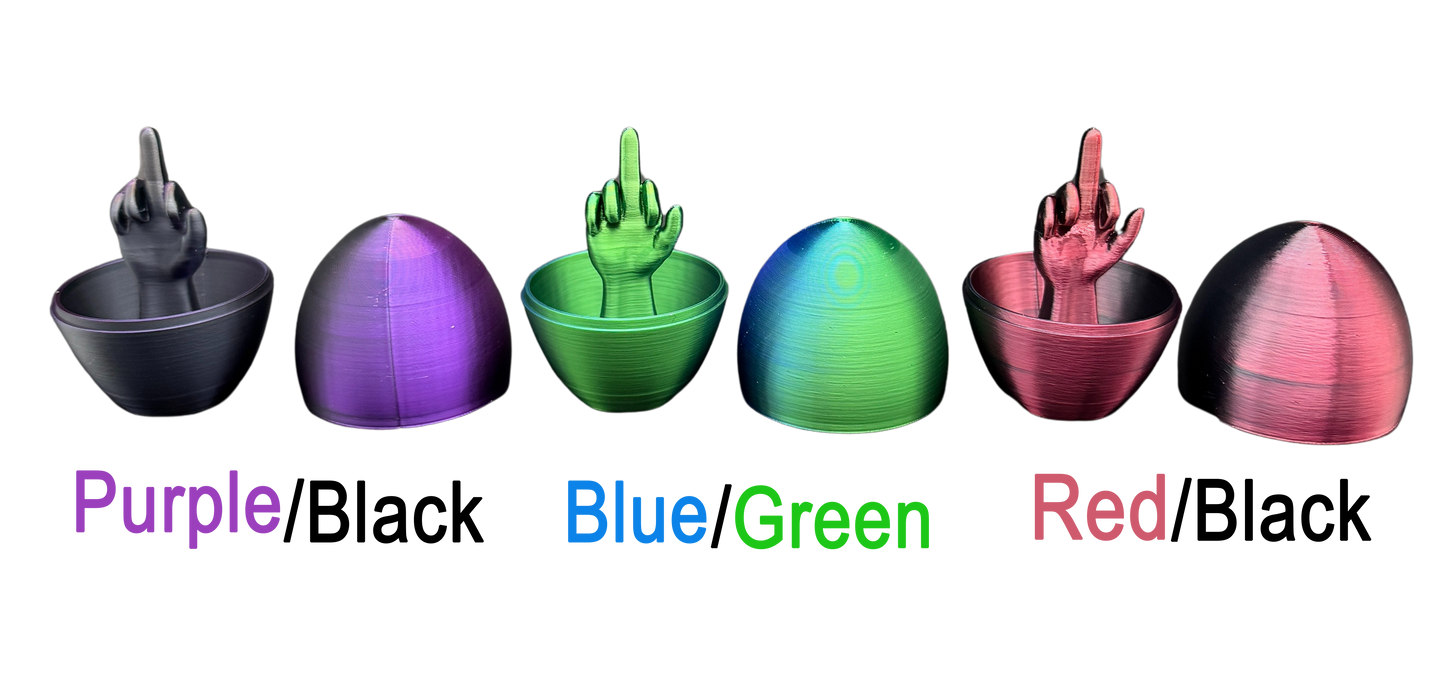 6 Pack of Silk Middle Finger Easter Eggs - Easter Gag Gifts
