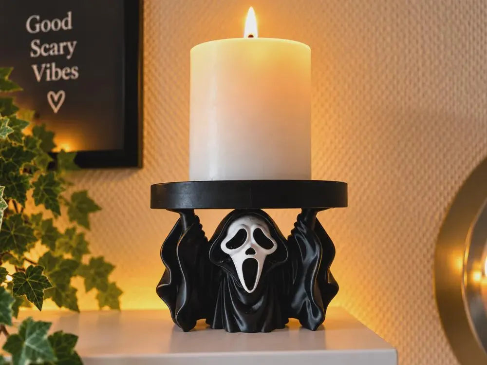 Horror Face Candle Holder - LED Tea Light Stand