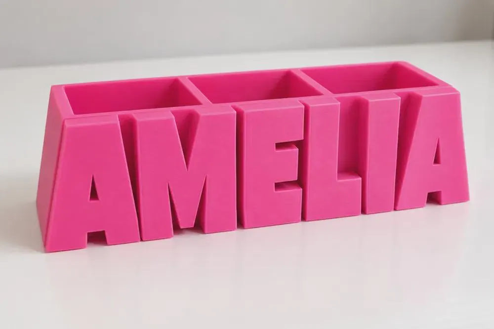 Personalized Name Pen Holder - Desk Organizer