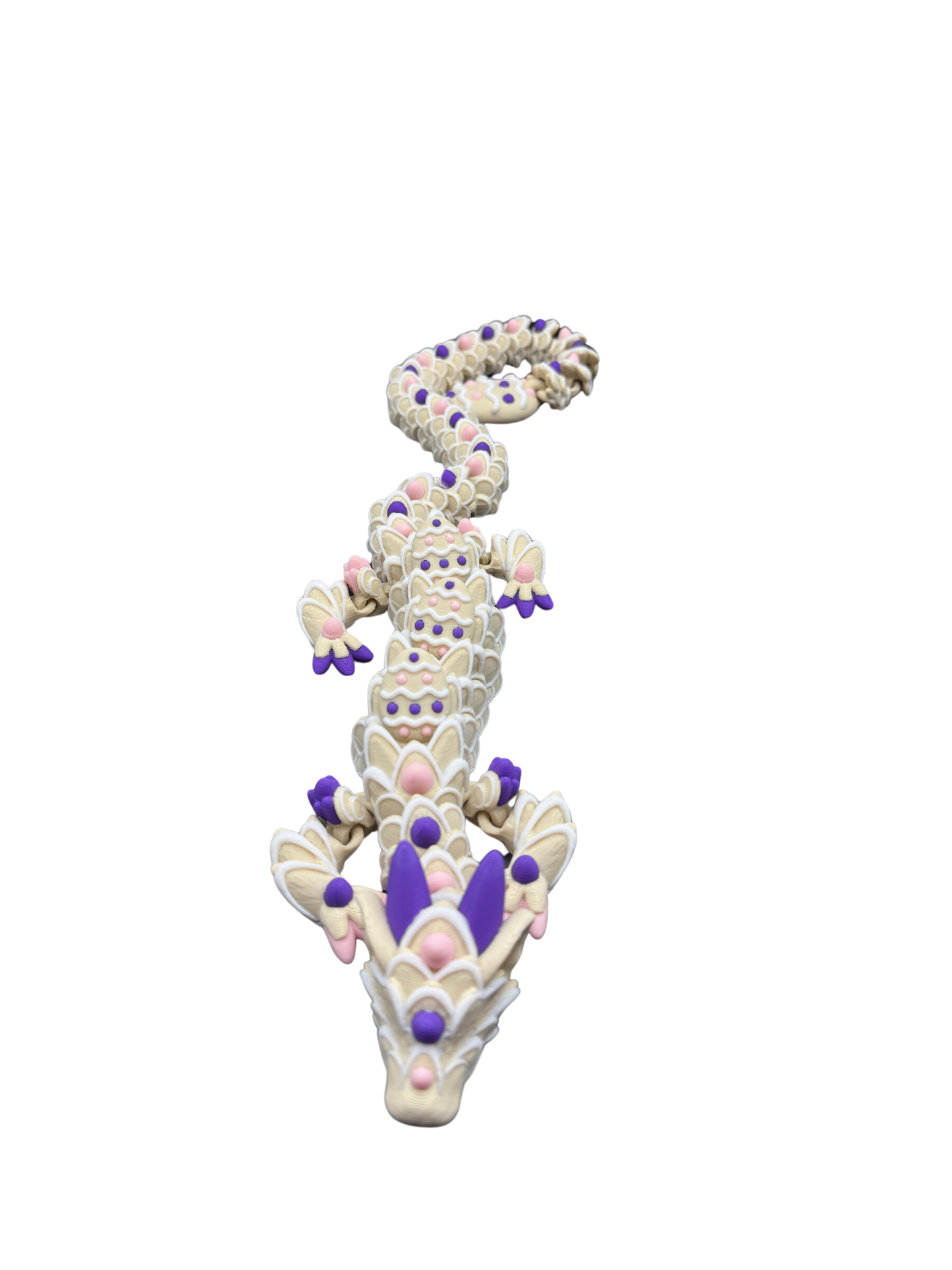 Purple/Pink Easter Cookie Dragon - Available in 16-Inch Baby & 26-Inch Adult Sizes