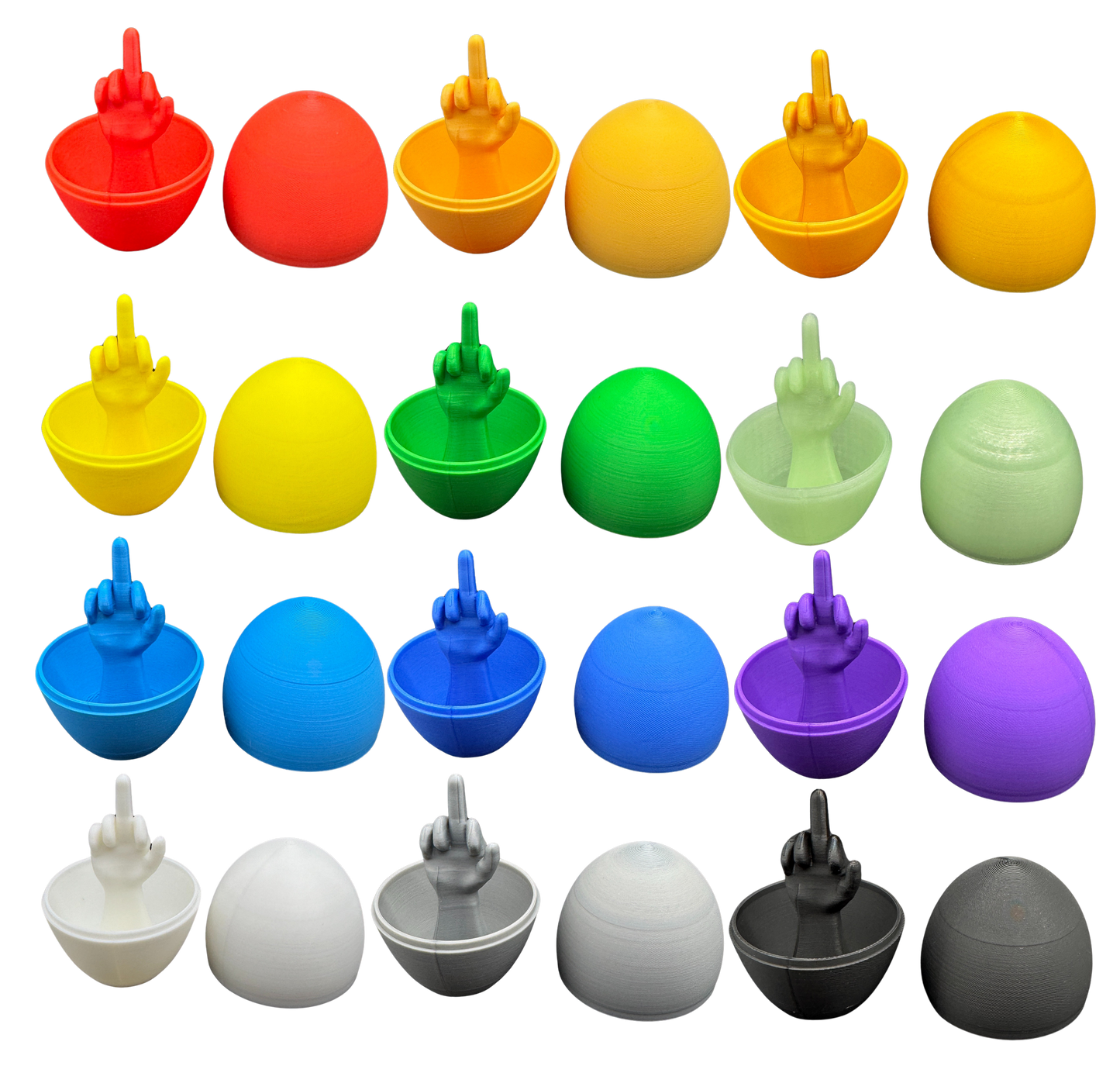 12 Pack of Middle Finger Easter Eggs - Easter Gag Gifts