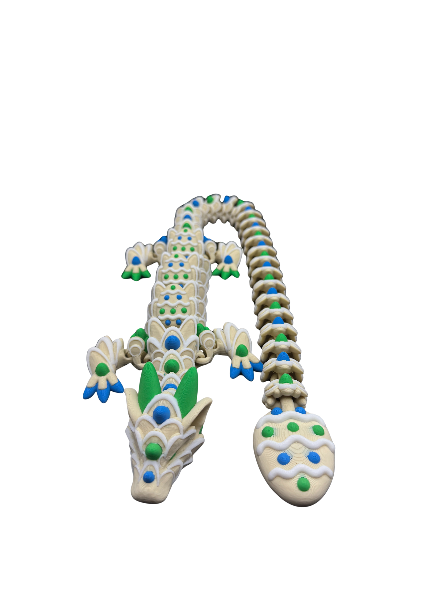 Green/Blue Easter Cookie Dragon - Available in 16-Inch Baby & 26-Inch Adult Sizes