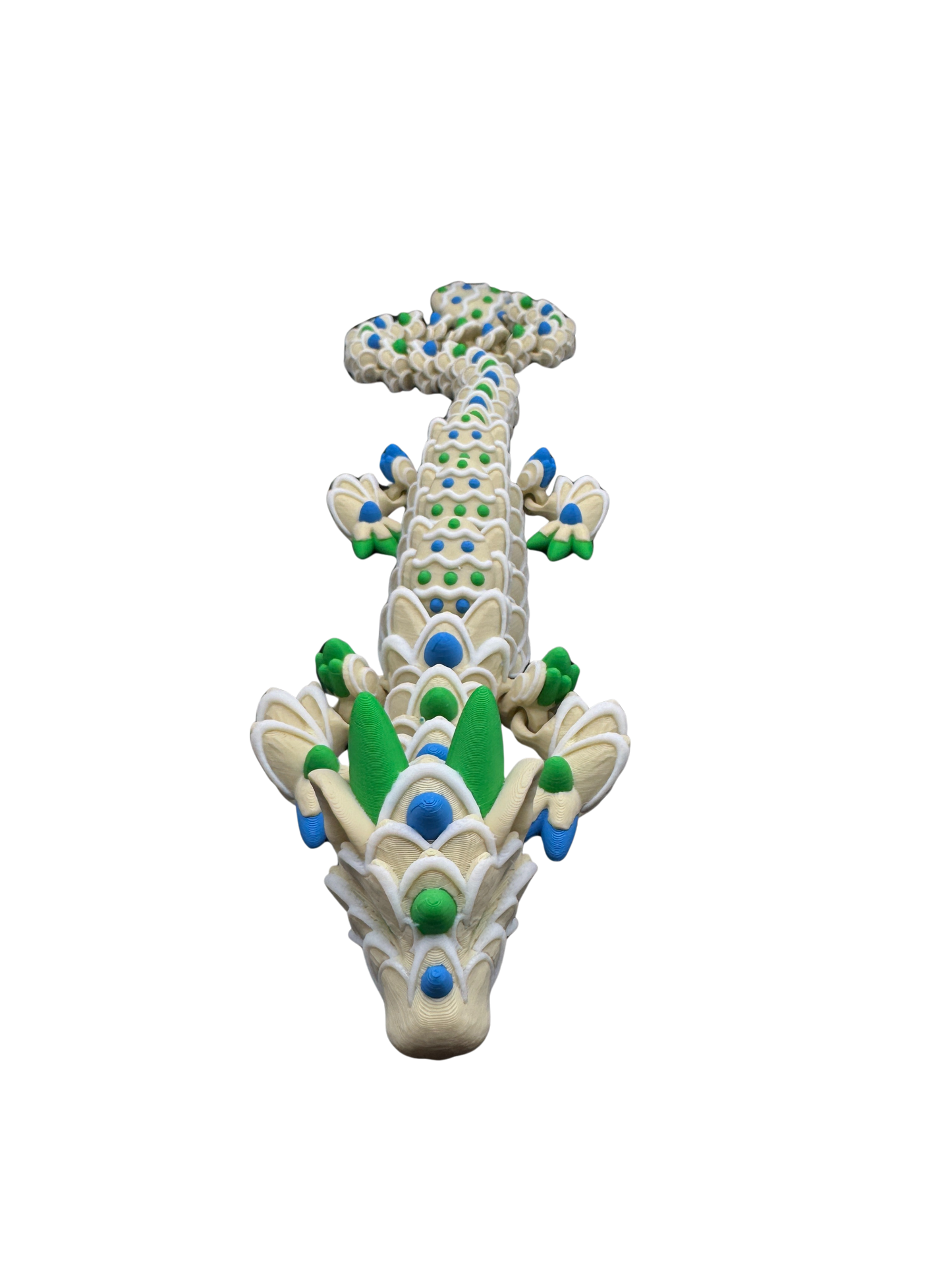 Green/Blue Easter Cookie Dragon - Available in 16-Inch Baby & 26-Inch Adult Sizes