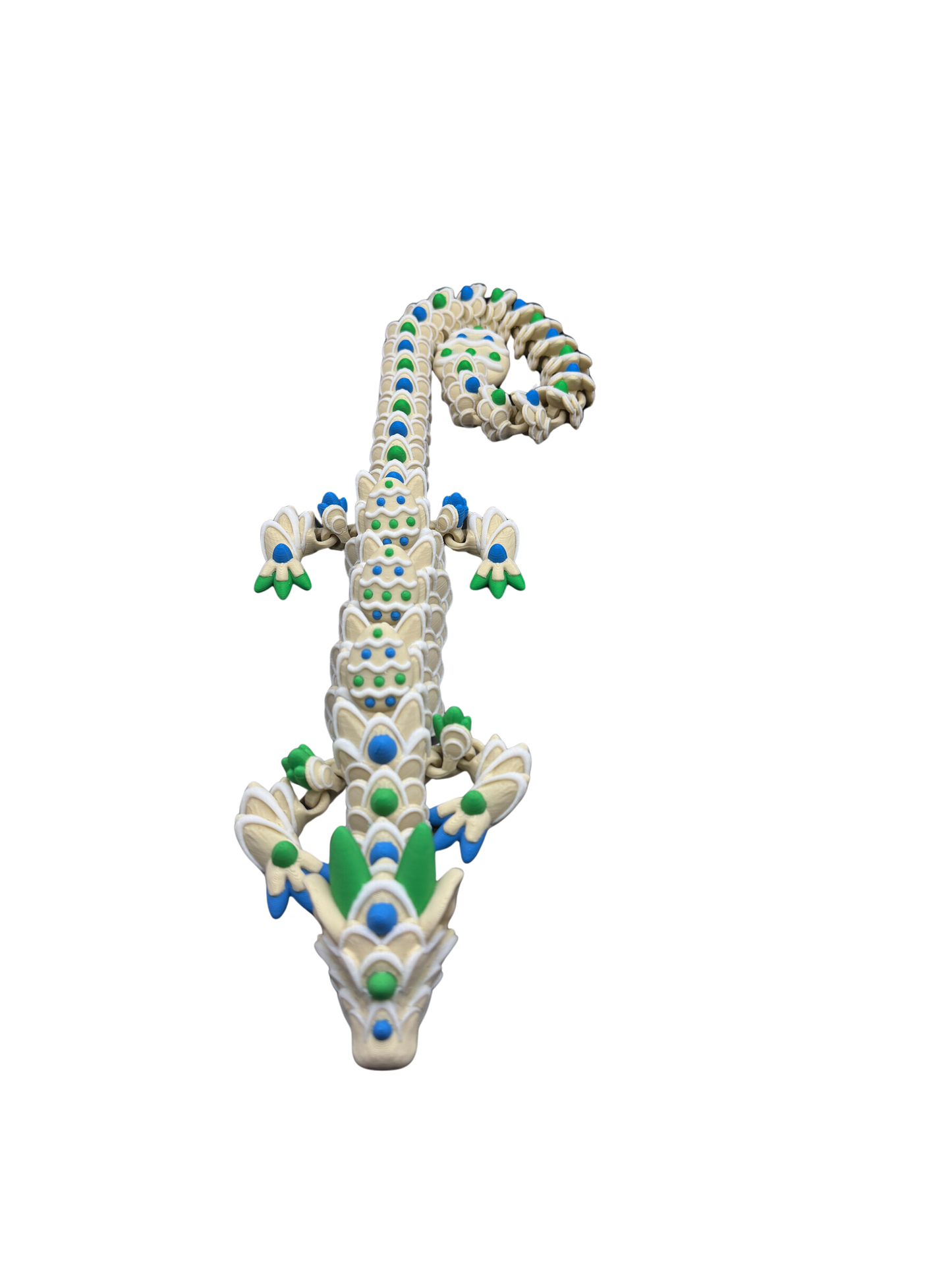 Green/Blue Easter Cookie Dragon - Available in 16-Inch Baby & 26-Inch Adult Sizes