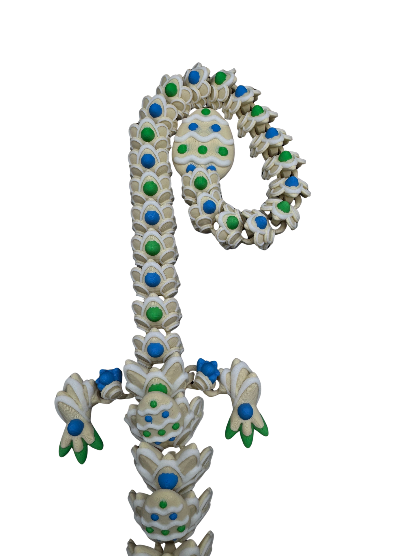 Green/Blue Easter Cookie Dragon - Available in 16-Inch Baby & 26-Inch Adult Sizes