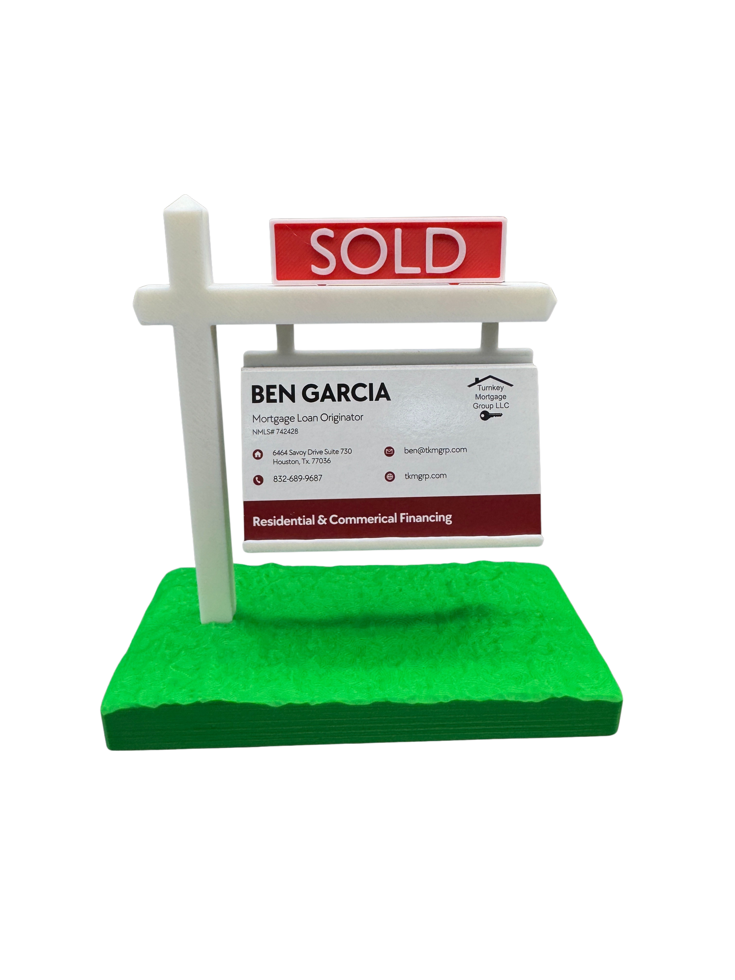 Real Estate Business Card Holder - Realtor Desk Accessory - Office Decor & Gift for Real Estate Agents