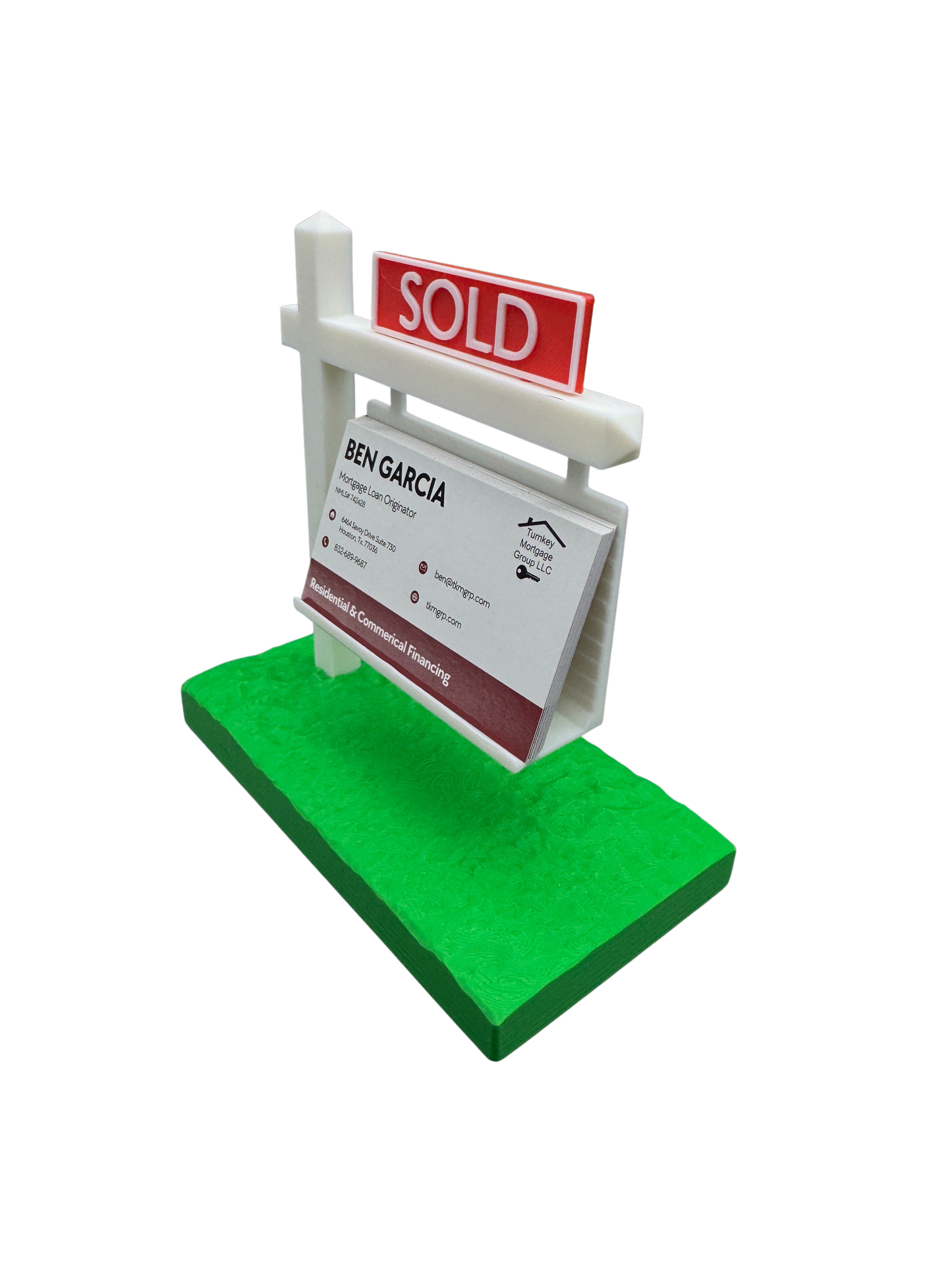Real Estate Business Card Holder - Realtor Desk Accessory - Office Decor & Gift for Real Estate Agents