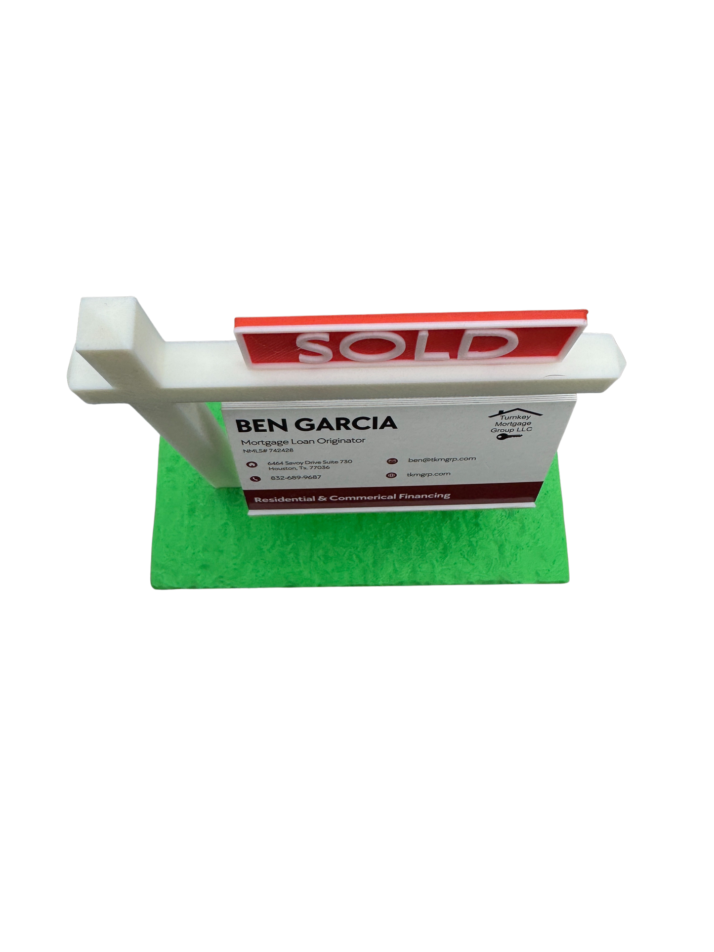 Real Estate Business Card Holder - Realtor Desk Accessory - Office Decor & Gift for Real Estate Agents