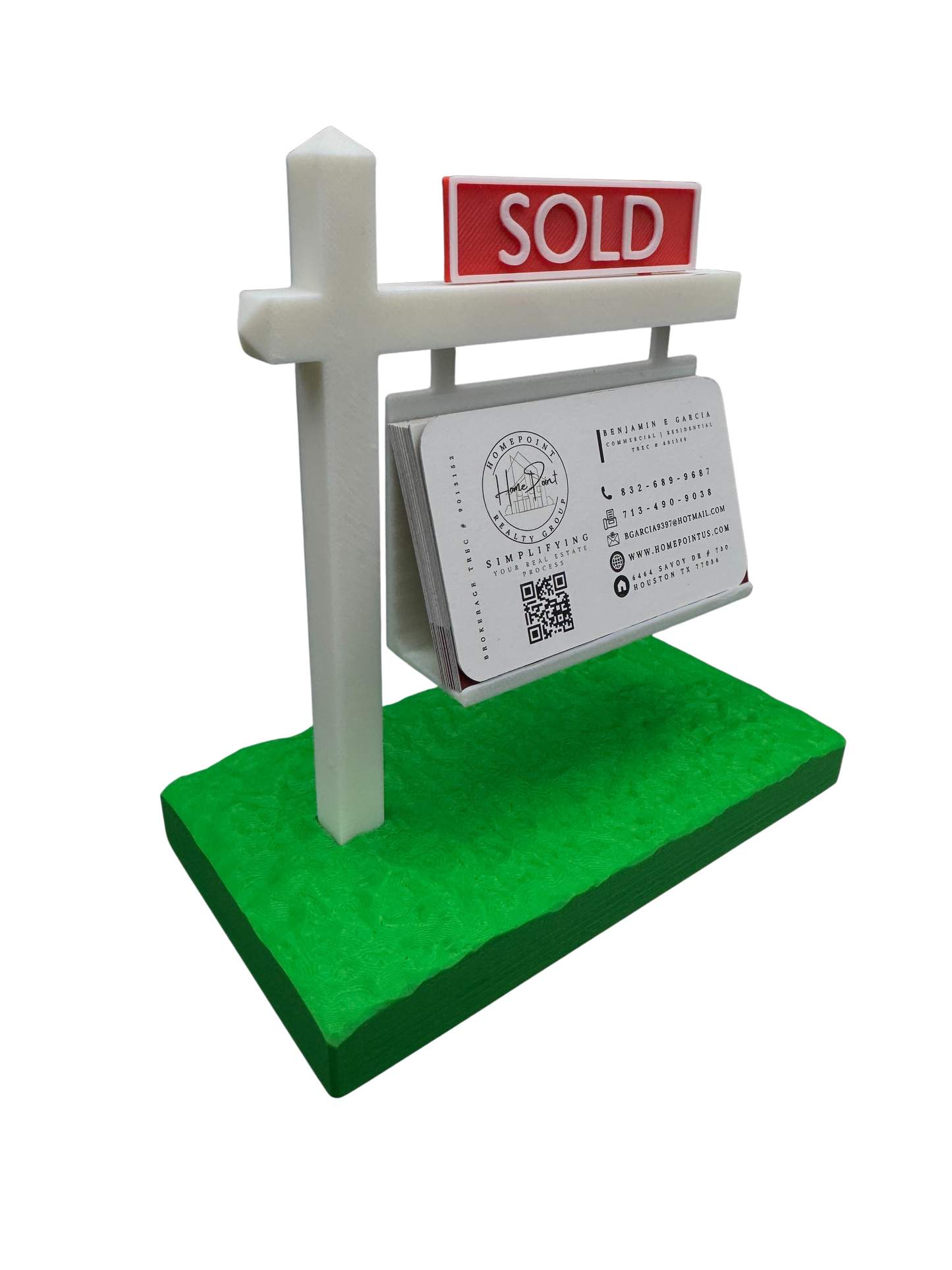 Real Estate Business Card Holder - Realtor Desk Accessory - Office Decor & Gift for Real Estate Agents