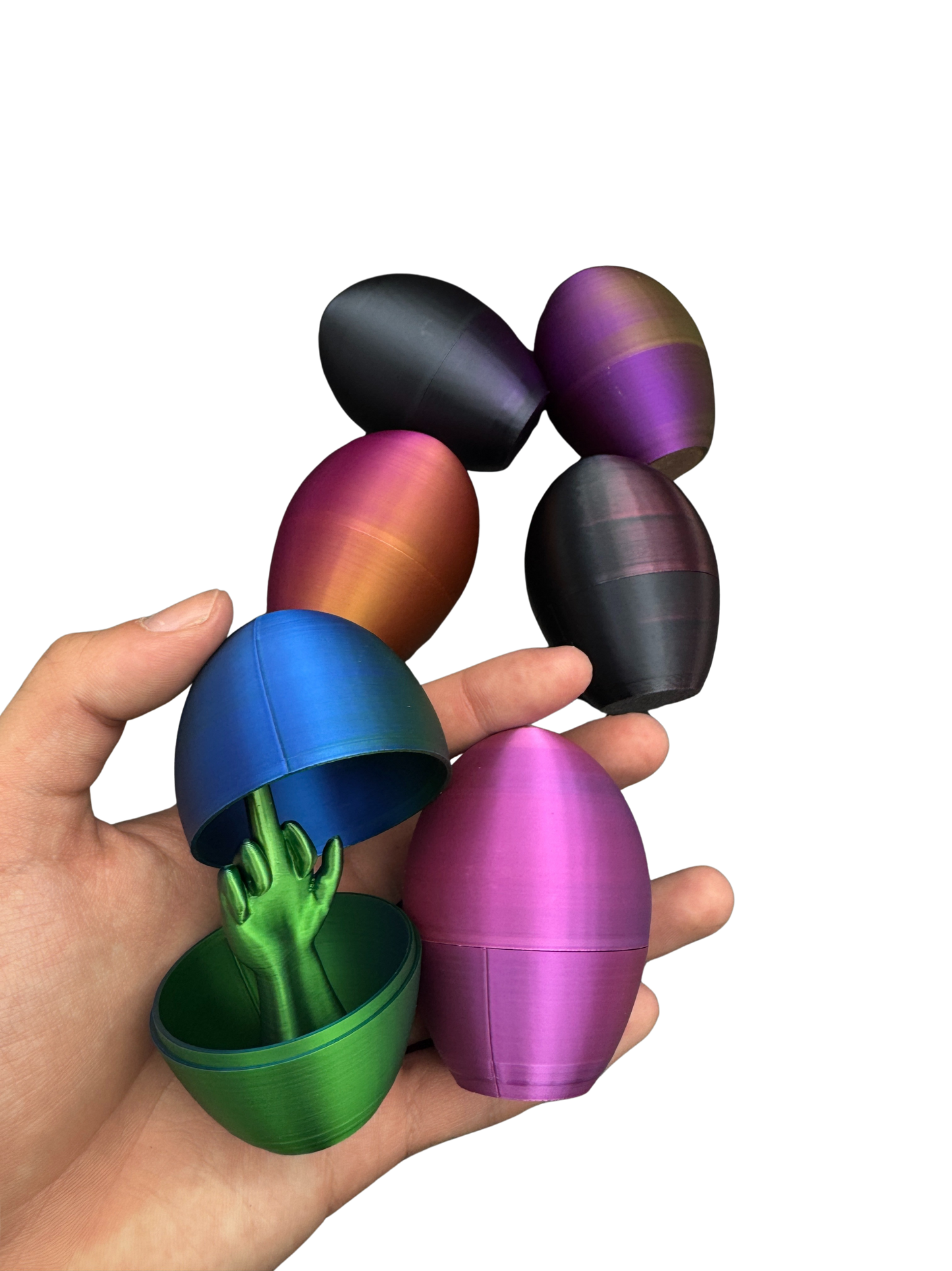 6 Pack of Silk Middle Finger Easter Eggs - Easter Gag Gifts