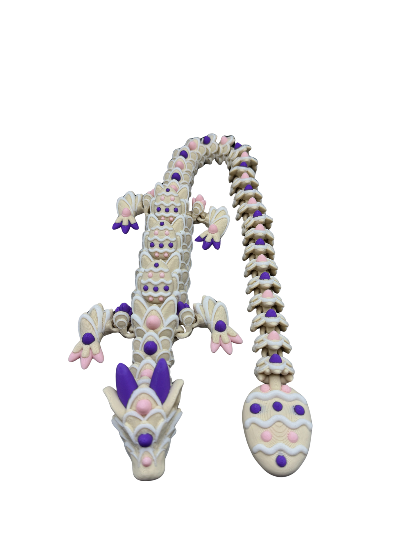 Purple/Pink Easter Cookie Dragon - Available in 16-Inch Baby & 26-Inch Adult Sizes