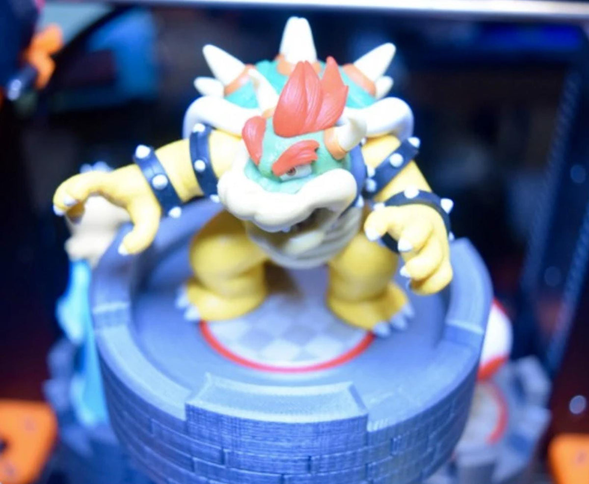 Bowser's Castle Amiibo Holder - Display Stand for 5 Figures