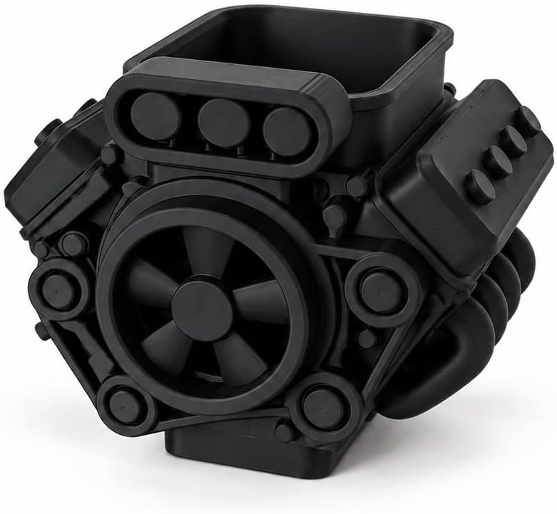 Engine Pen Holder - Fan and Pulley Design