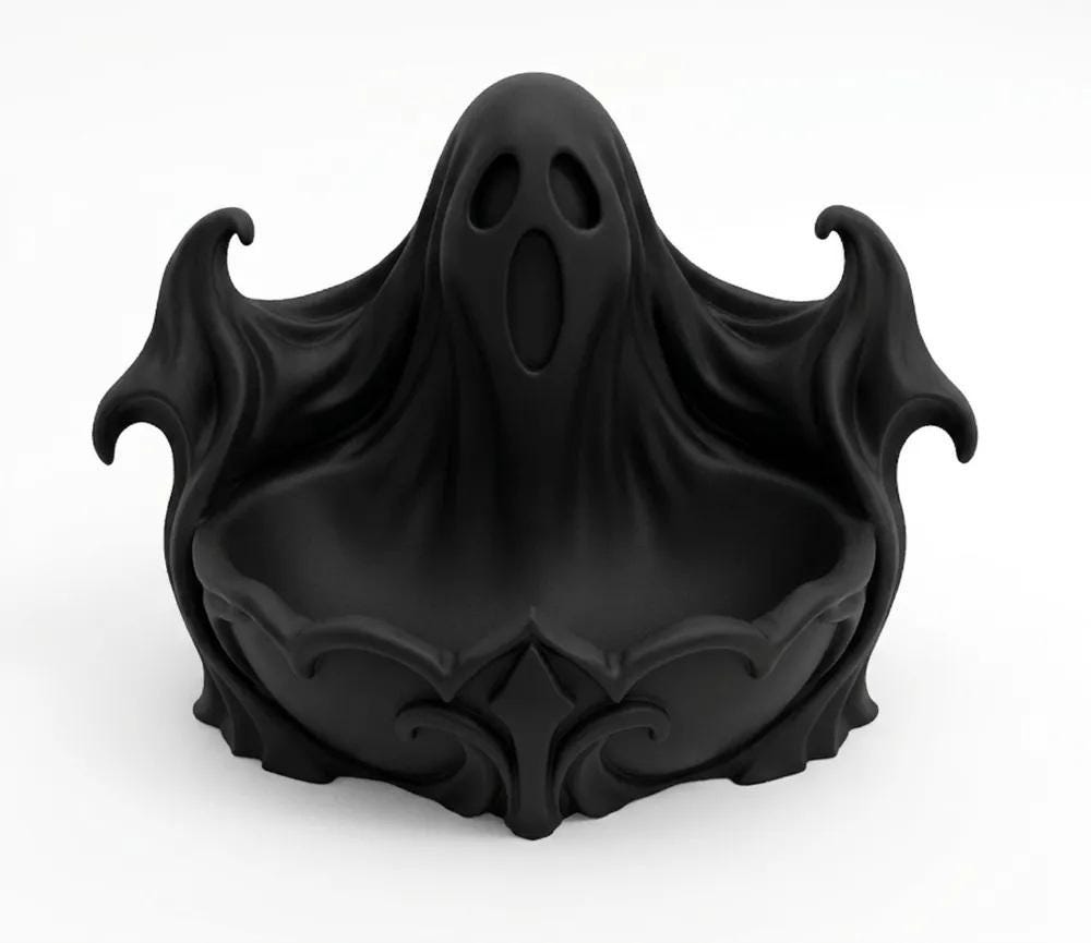 Goth Ghost Candy Bowl
