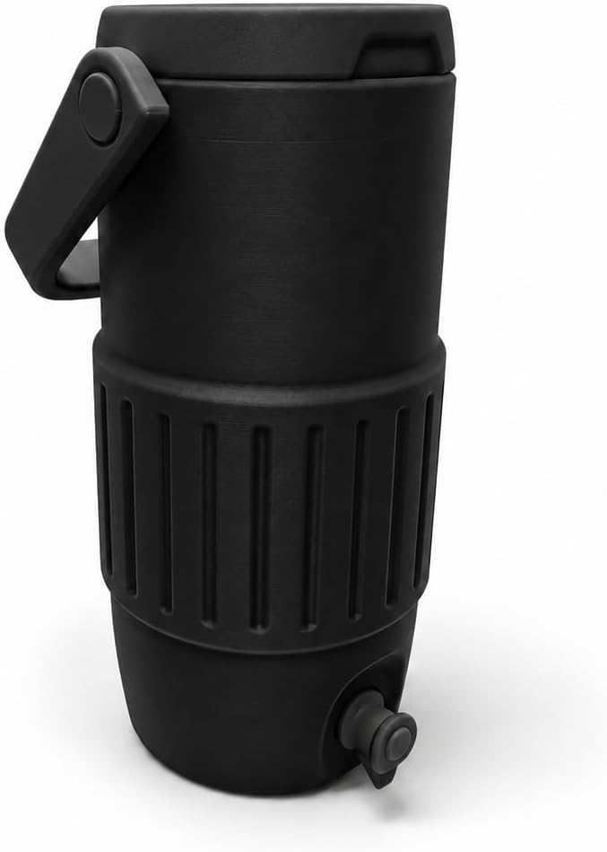 12 oz Slim Can Holder - Pivoting Handle and Lid