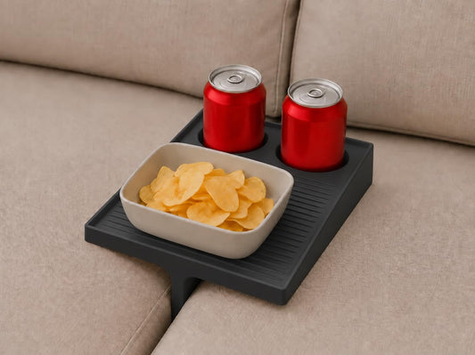 Sofa Arm Tray - Two Cup Holders, 10°
