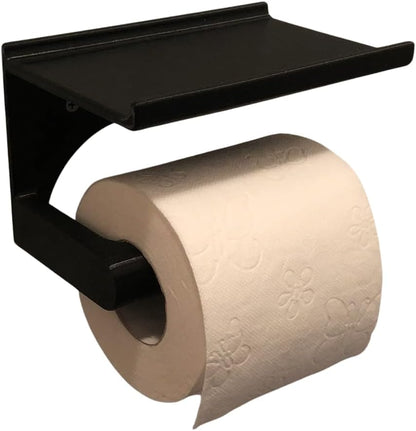 Wall-Mounted Toilet Paper Holder with Shelf