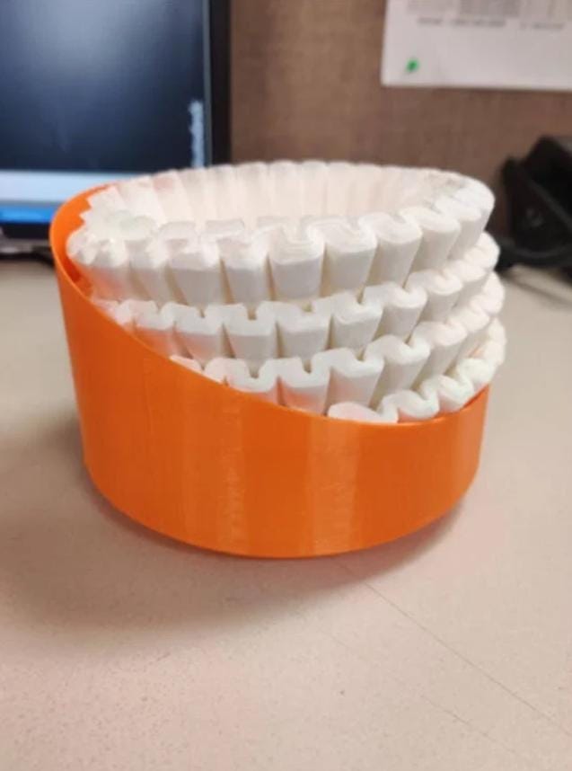 Round Coffee Filter Holder - Countertop Organizer