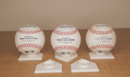 Home Plate Baseball Display Stand - Game Ball Holder