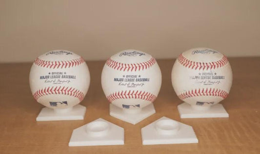 Home Plate Baseball Display Stand - Game Ball Holder