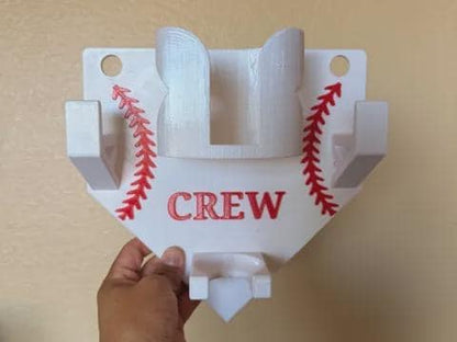 Personalized Baseball Dugout Organizer - Fence Gear Holder