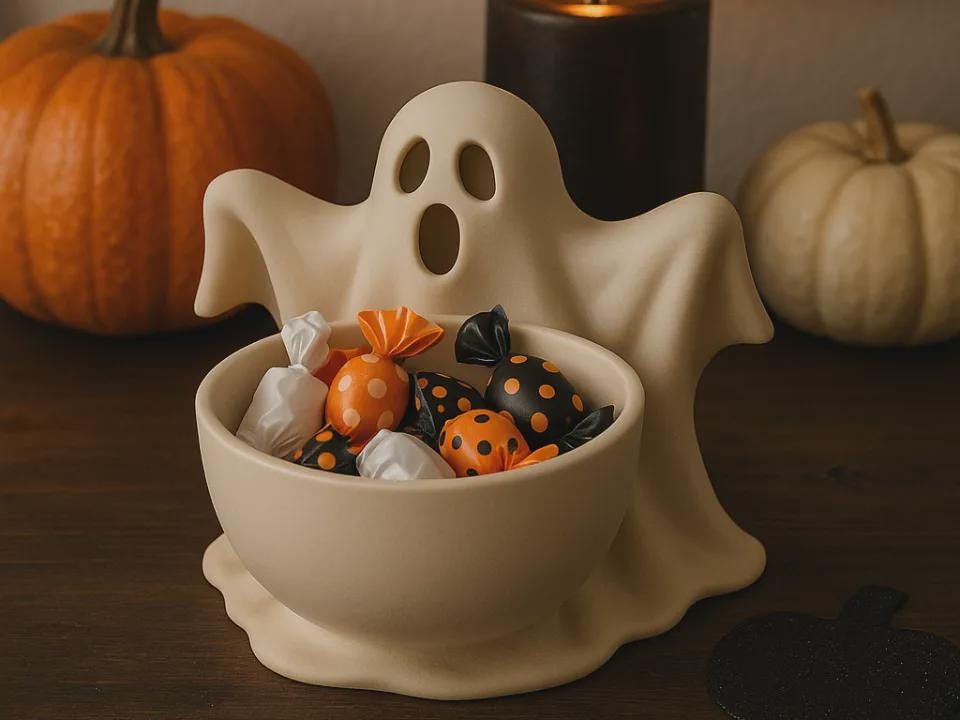 Spooky Ghost Candy Bowl