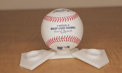 Home Plate Baseball Display Stand - Game Ball Holder