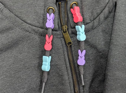 Bunny Hoodie Drawstring Beads - 6-Pack
