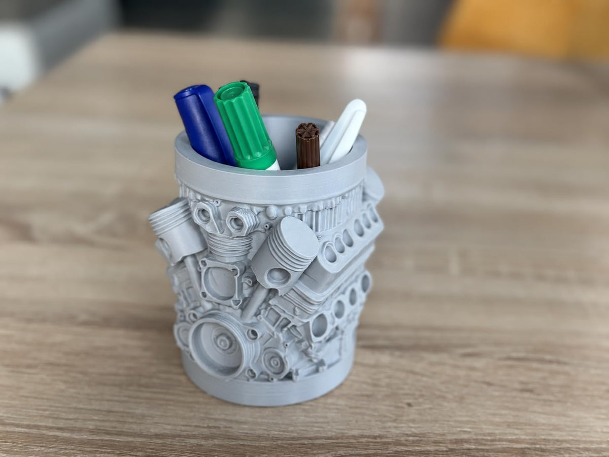 Engine Pencil Holder - Raised Piston Design