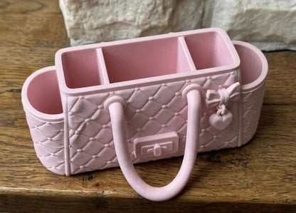 Quilted Handbag Desk Organizer