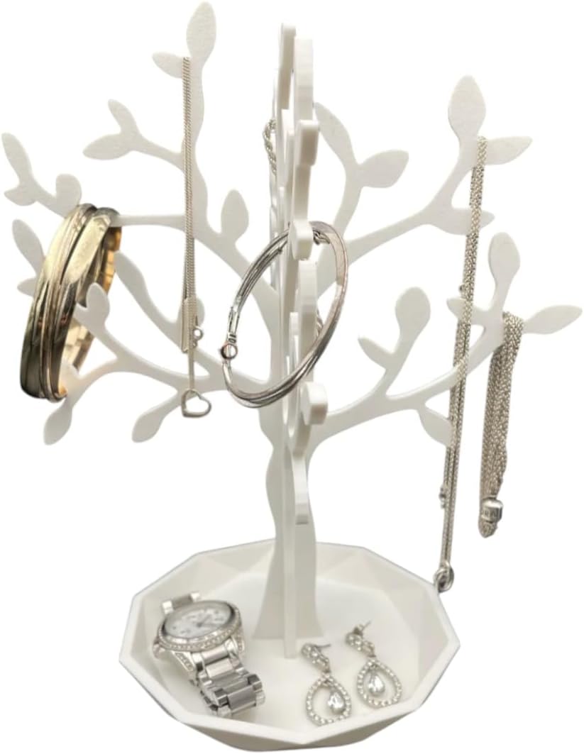 Jewelry Tree Organizer - Branch Stand with Tray