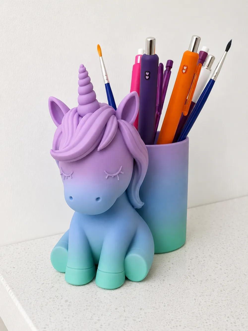 Sleepy Unicorn Pencil Holder