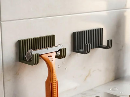 Ribbed Wall-Mounted Razor Holder
