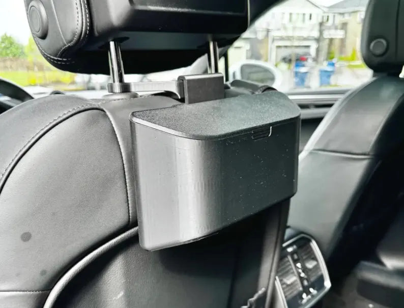 Car Headrest Trash Can | Back Seat Garbage Bin with Lid