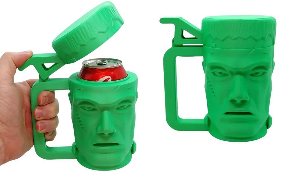 Frankenstein Can Coozie - Flip-Top Drink Holder