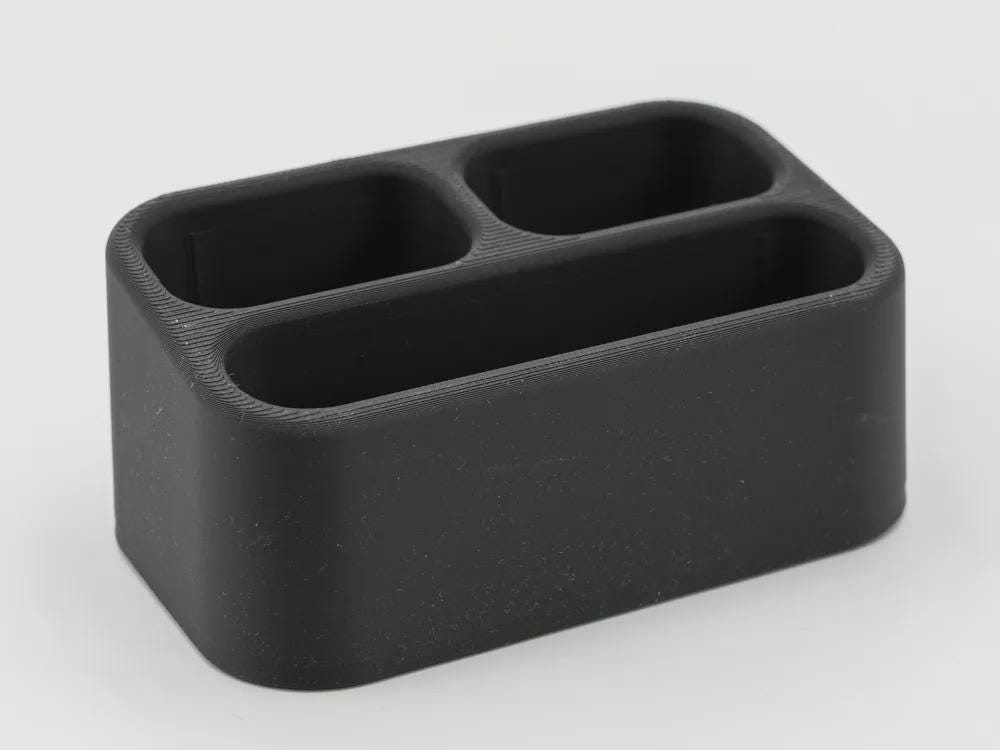 Remote Control Holder - Three-Compartment Caddy