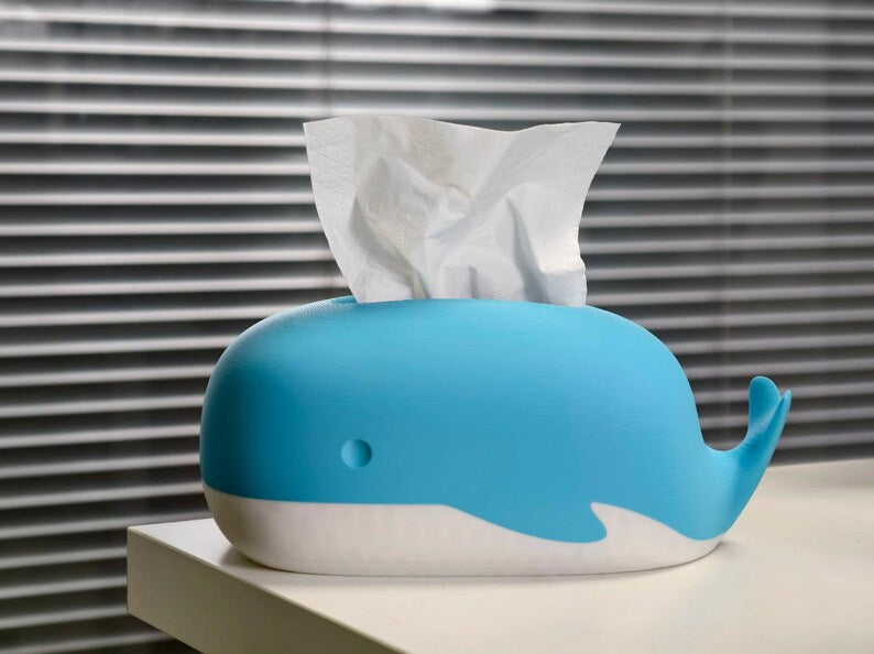 Whale Tissue Box Cover - Cute Ocean Tissue Holder