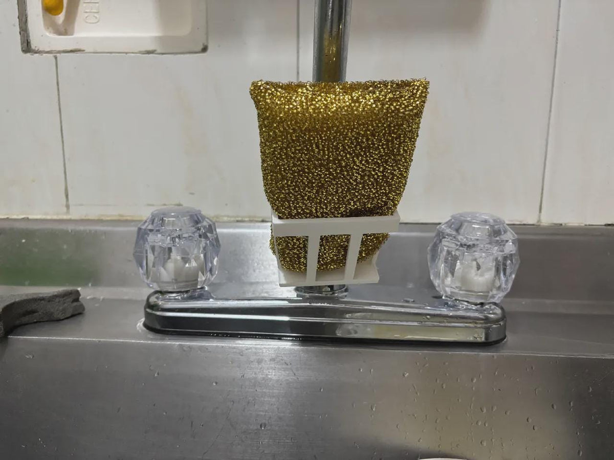 Faucet-Mounted Sponge Holder - Sink Drying Caddy