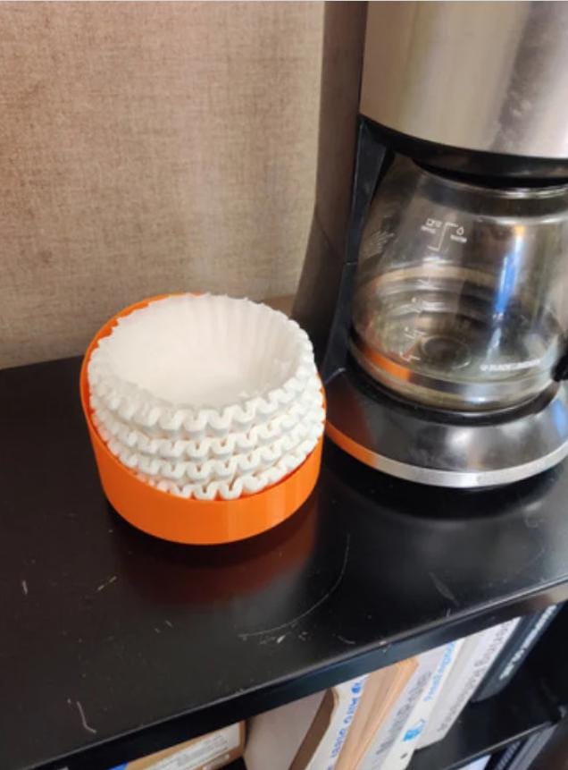 Round Coffee Filter Holder - Countertop Organizer