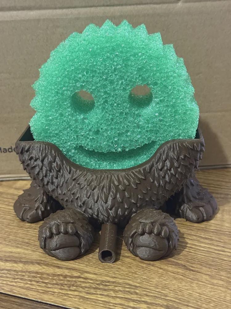 Bigfoot Sponge Holder - Self-Draining Sink Caddy