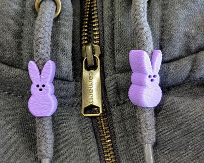 Bunny Hoodie Drawstring Beads - 6-Pack