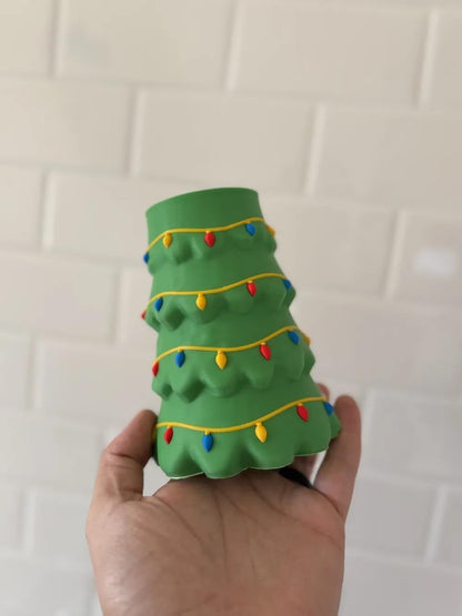 Christmas Tree Slim Can Holder - 12 oz