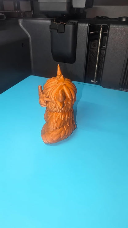 Rude Highland Cow Figurine