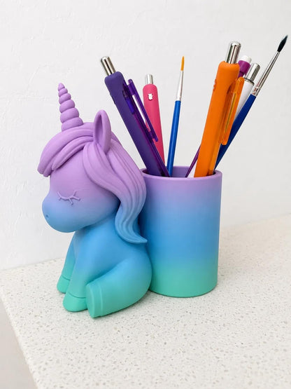 Sleepy Unicorn Pencil Holder
