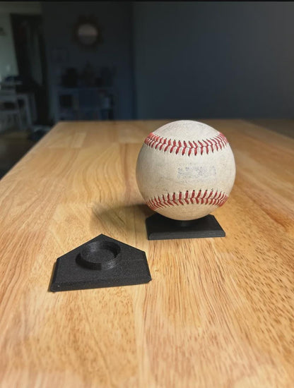 Home Plate Baseball Display Stand - Game Ball Holder
