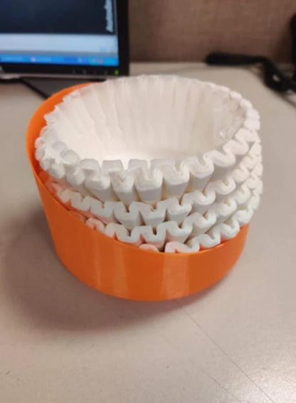 Round Coffee Filter Holder - Countertop Organizer