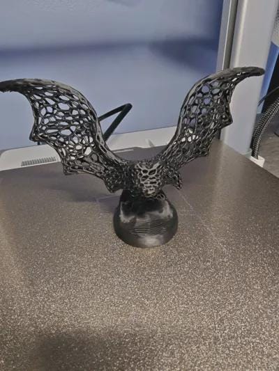 Voronoi Halloween Bat Statue